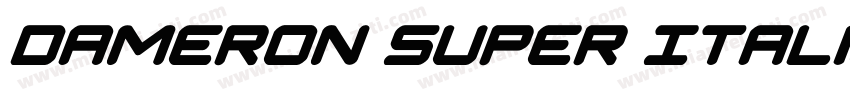 Dameron Super Italic Italic字体转换